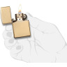 Zippo Classic 254B — зажигалка в золотистом глянце